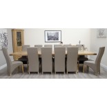 Deluxe Oak Super X Leg Extending Dining Table